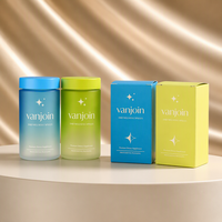 Bocaux en verre colorés vides de 180 ml, 200 ml, 250 ml, 350 ml, 500 ml avec emballage en boîte pour le stockage de capsules de compléments alimentaires