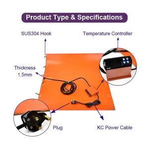 Calentador de goma de silicona para plantas eléctricas, cinturón de calefacción de 12 voltios, 48V, 110V, 120V, Usb