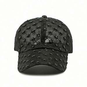 Nueva Gorra de Béisbol con Diseño Étnico de Perlas y Flores, Transpirable, con Encaje, para Mujer, Protección Solar, Moderna, para Playa y Deportes - Product Image 4