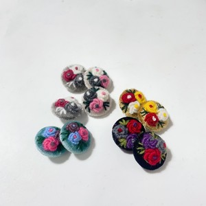 Handmade 3D thêu hoa nút vải cho bé quần áo len Cashmere nút áo - Product Image 3