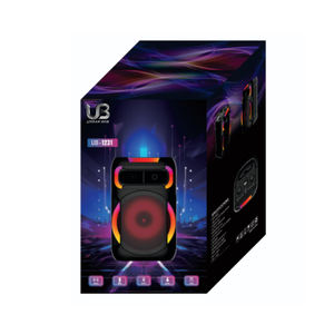Sistema de Karaoke Inalámbrico 5.0 con Woofer de 12 Pulgadas, Luces LED RGB, Batería de 20W y 3600mAh, Altavoces Portátiles para Exteriores con 2 Micrófonos - Product Image 6