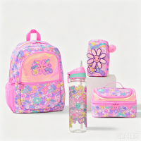Ensemble de sacs d'école 4 en 1 pour enfants mignons, sac à dos pour enfants d'école primaire avec sac à lunch, trousse à crayons et bouteille d'eau pour les élèves du primaire