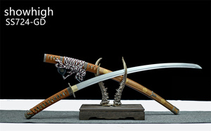 Épée Dachi Katana Marron Décorative Fonctionnelle Faite à la Main pour Cosplay et Collection SS724GD - Product Image 4