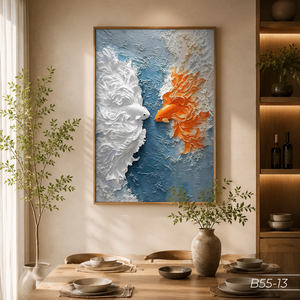 Pintura Mural de Vidrio Templado Abstracta de Lujo al por Mayor de Vietnam, Decoración Interior Moderna, Fabricante OEM ODM - Product Image 5