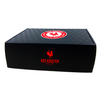 Boîte d'expédition noire avec logo imprimé boîte postale en carton ondulé épais pour l'expédition d'emballage cadeau