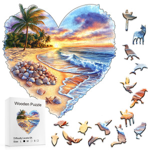 Rompecabezas <span class=keywords><strong>de</strong></span> madera con <span class=keywords><strong>forma</strong></span> <span class=keywords><strong>de</strong></span> corazón, éxito <span class=keywords><strong>de</strong></span> ventas, con piezas irregulares <span class=keywords><strong>de</strong></span> animales pequeños, rompecabezas <span class=keywords><strong>de</strong></span> madera plano - Product Image 1