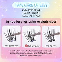 Kit d'extensions de cils en grappe faites à la main pour la vente en gros, cils individuels en grappe de style naturel, épaisseur 0,07 mm, faux cils