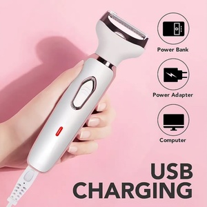 Rasoir électrique pour femmes 4 en 1, rasoir pour femmes sans douleur, rechargeable, 4 têtes de tondeuse interchangeables - Product Image 5