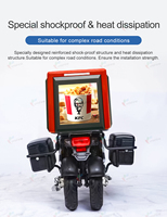 P2.5 P3 LED-Display Motorrad-Lieferbox mit Echtzeit-Tracking & Werbung Wasserdichter Essenslieferkoffer für Roller