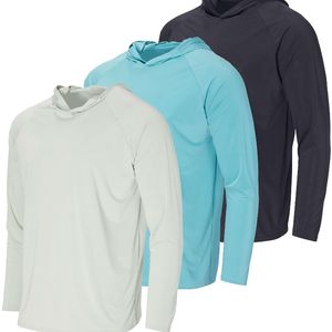 OEM高品質メンズバンブー軽量フーディーSpf50モイスチャーウィッキング長袖スタイルサンシャツラッシュガード - Product Image 1