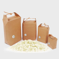 Bolsa de Papel Kraft para Almacenamiento de Granos, con Logotipo Personalizado del Fabricante OEM, Impresa, de Grado Alimenticio, Resistente a la Humedad