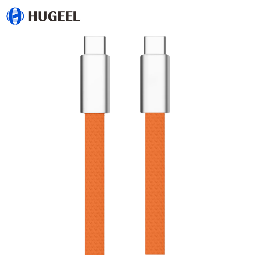 Orange - Câble en nylon à charge rapide