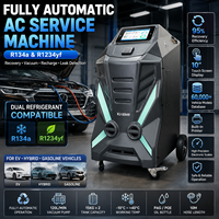 Machine de service AC automobile à double réfrigérant KJ-X849 pour la recharge et la récupération de R134a et R1234yf, idéale pour les ateliers de réparation automobile