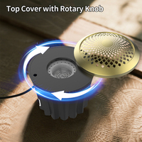 Brûleur à encens arabe compact 2000 mAh, grande batterie, chauffage rapide, en plastique et métal, avec compartiment de rangement inférieur