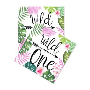 Vaisselle jetable en <span class=keywords><strong>papier</strong></span>, serviettes, assiettes, gobelets, banderole, Safari, forêt, <span class=keywords><strong>Jungle</strong></span>, fournitures de table, pour premier anniversaire, jetable, rose, pour filles, 1 pièce - Product Image 6