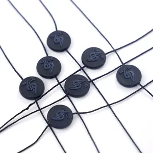 Various Custom Garment Tag Ribbon Tape Seal Tag Garment Embossed Logo Lock Plastic Sealing Hang Tag String for Clothing