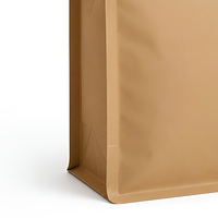Sac en papier kraft pour aliments pour animaux de compagnie, refermable avec fermeture éclair, emballage autoportant, logo personnalisé