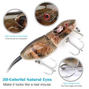 Richiamo di pesca del topo di richiamo dell'esca dura del ratto artificiale fatto a mano della fabbrica - Product Image 2