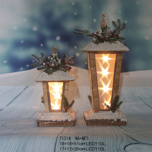 Poste <span class=keywords><strong>de</strong></span> lámpara <span class=keywords><strong>de</strong></span> linterna <span class=keywords><strong>de</strong></span> Casa <span class=keywords><strong>de</strong></span> Navidad <span class=keywords><strong>de</strong></span> madera popular con luces Led para decoración <span class=keywords><strong>de</strong></span> vacaciones festivas - Product Image 2