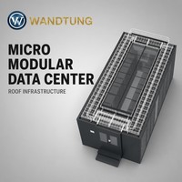 Centre de données modulaire préfabriqué pour salle informatique - Solution informatique intégrée tout-en-un avec surveillance, configuration double rangée 42U