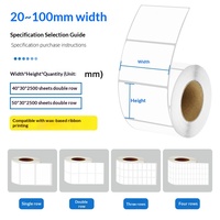 Autocollants adhésifs, codes-barres, impression thermique CMYK, étiquettes personnalisées, emballages personnalisés, utilisation en supermarché, exposition, industrie