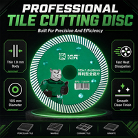 Nueva Disco de Corte de Diamante Ultrafino Verde de 105MM para Vidrio y Cerámica, Herramienta de Corte de Vidrio