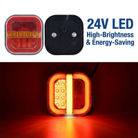 Feu arrière et feux de position latéraux personnalisés à 10 LED pour camion, 12V 24V, type réflecteur PS pour remorque et poids lourd