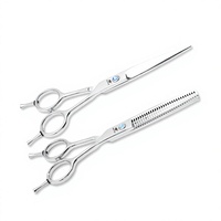 Ciseaux de coiffure professionnels de 7 pouces en acier inoxydable à haute teneur en carbone, ciseaux de barbier avec lames ultra-affûtées