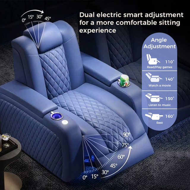 Home Theater Sofa Cinema Chairs Seat Electric Reclining Theater Furniture