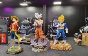 Statue de Vegeta en gros, taille réelle, en fibre de verre et résine, figurine <span class=keywords><strong>DBZ</strong></span>, sculpture d'anime de collection pour la décoration de magasin de bandes dessinées - Product Image 2
