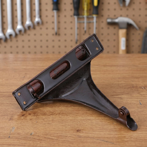 Soporte de nivelación metálico resistente Arrow Spring Brown con burbujas de nivel para herramientas de construcción - Product Image 3