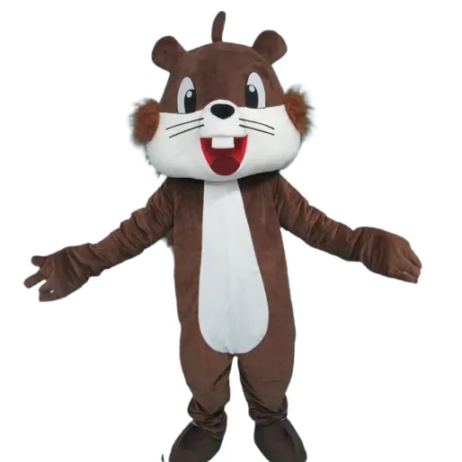 Funtoys di alta qualità Cartoon scoiattolo peluche Costume da mascotte in pelliccia in esecuzione divertente mascotte del fumetto a piedi per adulti