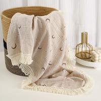 Xiximi nouvelles impressions coton bébé couverture 80*65 cm gland mousseline Swaddle couverture doux coton poussette couette couverture