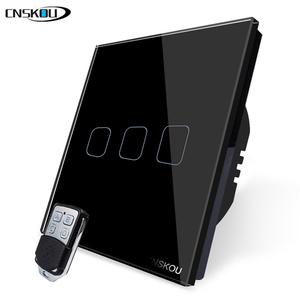 Cnskou EU tiêu chuẩn nhà thông minh 3 gang LED Đèn nền RF 433Mhz nhạy cảm Dimmer cảm ứng chuyển đổi thủy tinh tùy chỉnh 250V tường chuyển đổi - Product Image 3