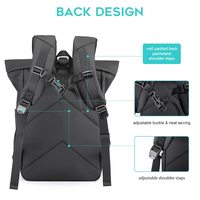 Sac à dos pour ordinateur portable imperméable à l'eau avec port USB, grande capacité, sac à dos de voyage unisexe