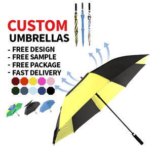 Parapluie de golf durable de 60 à 68 pouces avec nervures en fibre de verre résistantes au vent, parapluie résistant au vent à vendre - Product Image 5