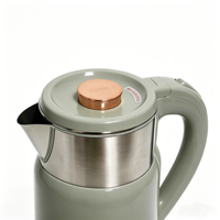 Bouilloire Électrique Instantanée en Acier Inoxydable 2,5 L 1500 W avec Arrêt Automatique, Double Paroi Anti-Brûlure pour Usage Domestique et Hôtelier