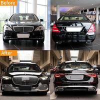 Kit de carrosserie pour Mercedes-Benz Classe S 08-12 W221, mise à niveau 1:1 W223, comprenant la calandre et un kit extérieur pour une apparence nouvelle et ancienne.