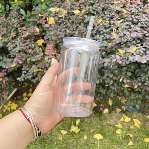 Vasos de Plástico PET para Bebidas al por Mayor, Tazas de Café de Acrílico de 16 oz para Envolturas UV DTF - Product Image 1