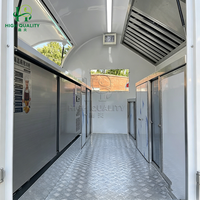 Camion de cuisine mobile de haute qualité, remorque de cuisine ronde pour festivals en plein air et restauration rapide