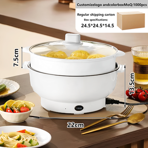 High End <b>Electric</b> Boiling Pot 2-in-1 Non-Stick Coated Tempered Glass Lid Household Use Home <b>Electric</b> <b>Skillet</b> 3L Capacity - Product Image 4