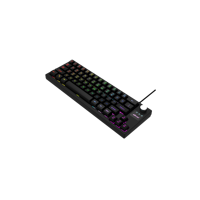 Aikun Keyboard Keyboard Gaming berkabel, 3 lampu latar warna, 70 tombol karet senyap, kompatibel dengan Multi-OS, penyesuaian Volume