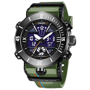 Relojes de pulsera para hombre Smael 8051, originales de la marca, relojes de cuarzo digitales, deportivos, resistentes al agua, con doble hora. - Product Image 6