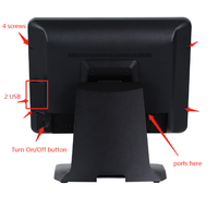 Nueva pantalla táctil de 15 pulgadas caja registradora pos máquina tienda Windows/android pos terminal gasolinera Punto de Venta sistema POS