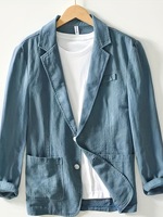 Blazer en lin rétro élégant pour homme 2026 – Veste de costume décontractée et respirante pour le bureau, les occasions formelles et les soirées