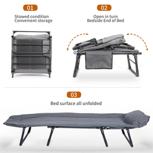 Lit <span class=keywords><strong>de</strong></span> repos pliable pour bureau, design moderne, structure en tube d'acier, lit <span class=keywords><strong>de</strong></span> camping extérieur - Product Image 3