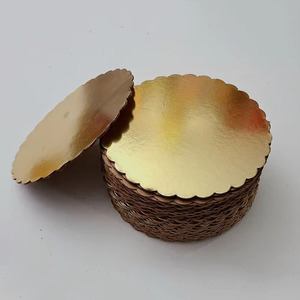 Plateau à gâteau rond en papier pour dessert de fête, 6, 8, 10, 12, 14 pouces, base en carton gris, plateau à gâteau en feuille d'or - Product Image 5