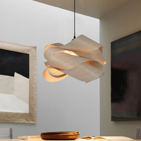 Lustre en placage de bois tissé pendentif lumière rotin lumière pour salle à manger couloir ferme cuisine
