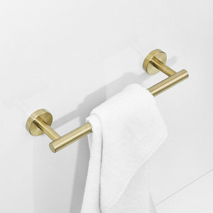 Beelee addensare SUS304 portasciugamani da <span class=keywords><strong>bagno</strong></span> in acciaio inossidabile dorato, portasciugamani da <span class=keywords><strong>bagno</strong></span>/asta per <span class=keywords><strong>bagno</strong></span> - Product Image 4