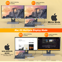 Meilleure vente Station d'accueil 16 en 1 double HDMI Displaylink USB C adaptateur multi-moniteur USB C pour Dell XPS